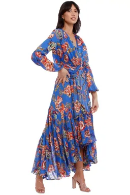 Elliatt Balance Dress in Blue/Print Size 12 for rent on The Volte - image 4