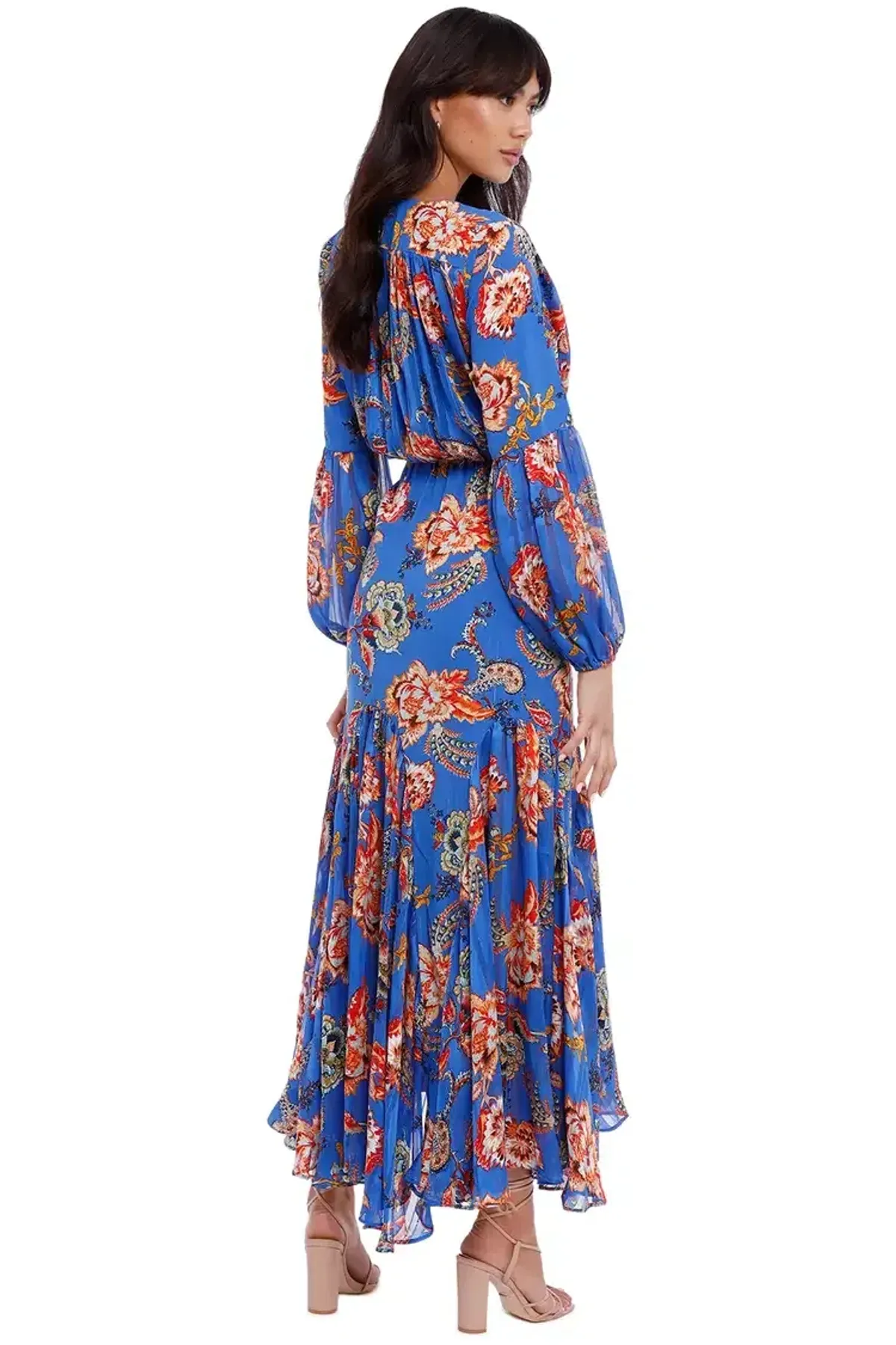 Elliatt Balance Dress in Blue/Print Size 12 - Image 6