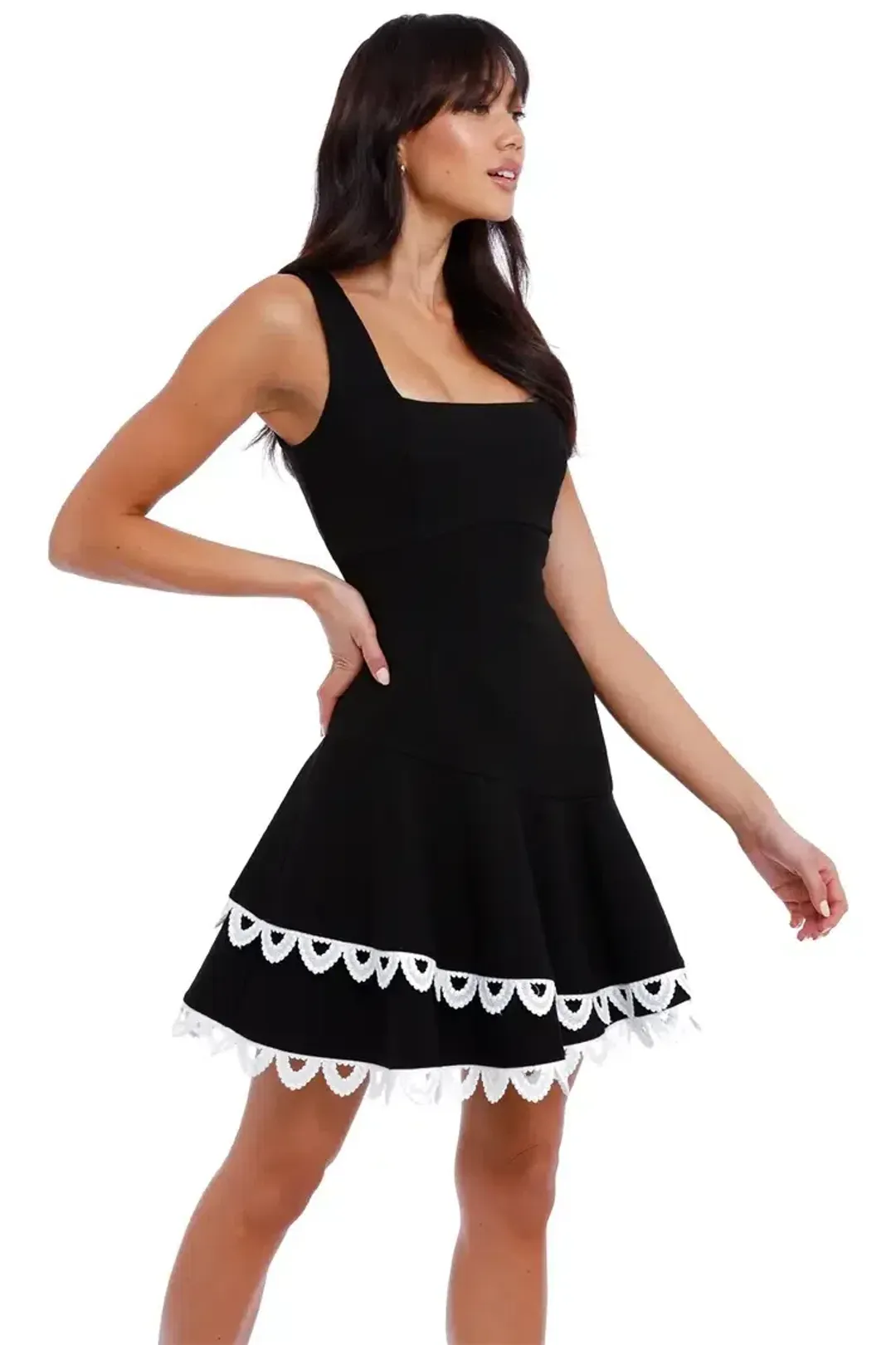Elliatt Elevated Dress in Black Size 12 for rent on The Volte - main image