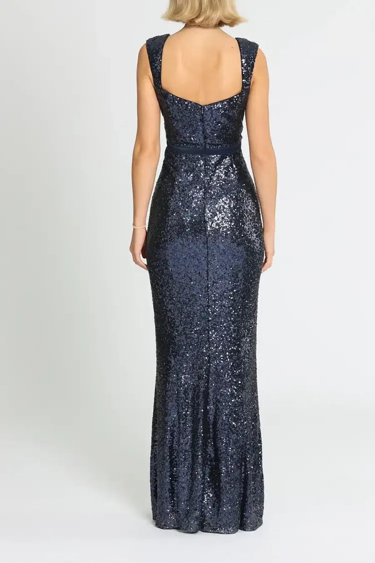 Elle Zeitoune Liam Midnight Gown in Blue Size 16 - Image 3