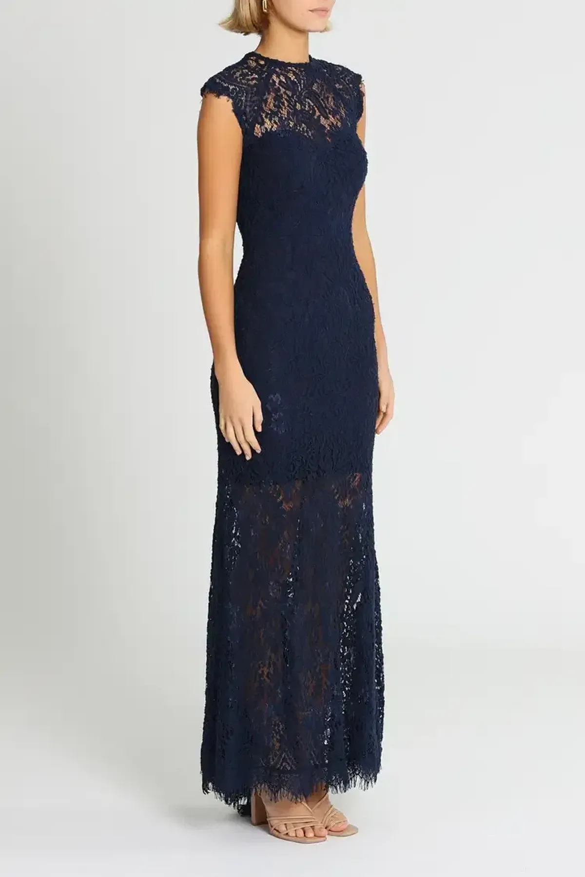 Elle Zeitoune Demi Gown in Navy Size 8 - Image 3