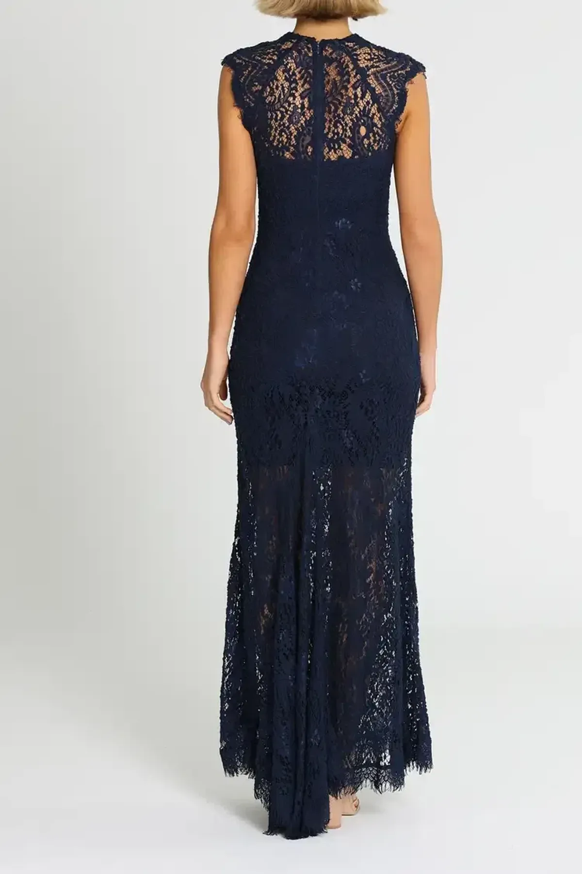Elle Zeitoune Demi Gown in Navy Size 8 - Image 4