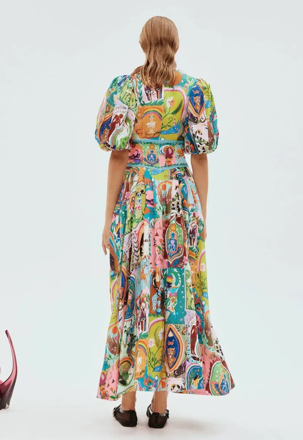 Alemais Evergreen Midi Dress Multi Size 8 - Image 3