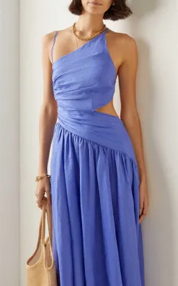 Zimmermann Tropicana Asymmetric Dress Electric Blue Size 1 /AU10 for rent on The Volte - image 2