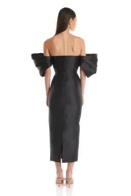 Eliya The Label Renee Midi Dress Black Size 10 for rent on The Volte - image 2