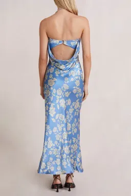 Bec & Bridge Blossom Strapless Maxi Dress in Blue Floral Size 6 for rent on The Volte - image 3