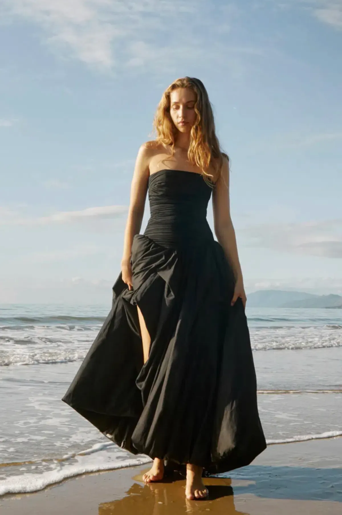 Aje Violette Bubble Hem Maxi Dress Black Size 14 - Image 2