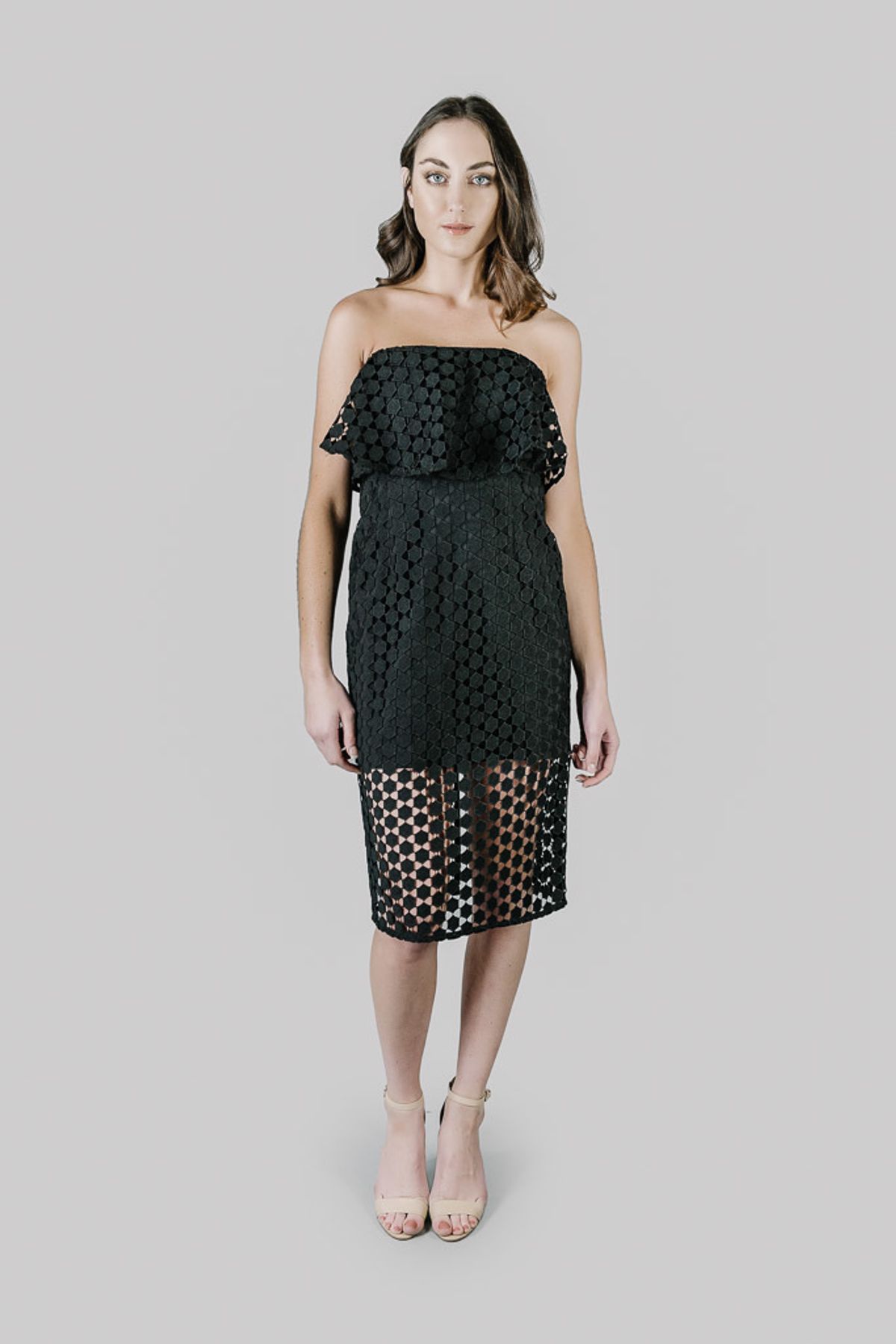 Nicholas Geo Lace Flare Top Dress size 12 - Image 1