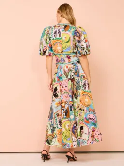 Alemais Evergreen Midi Dress Print Size 8 for rent on The Volte - image 2