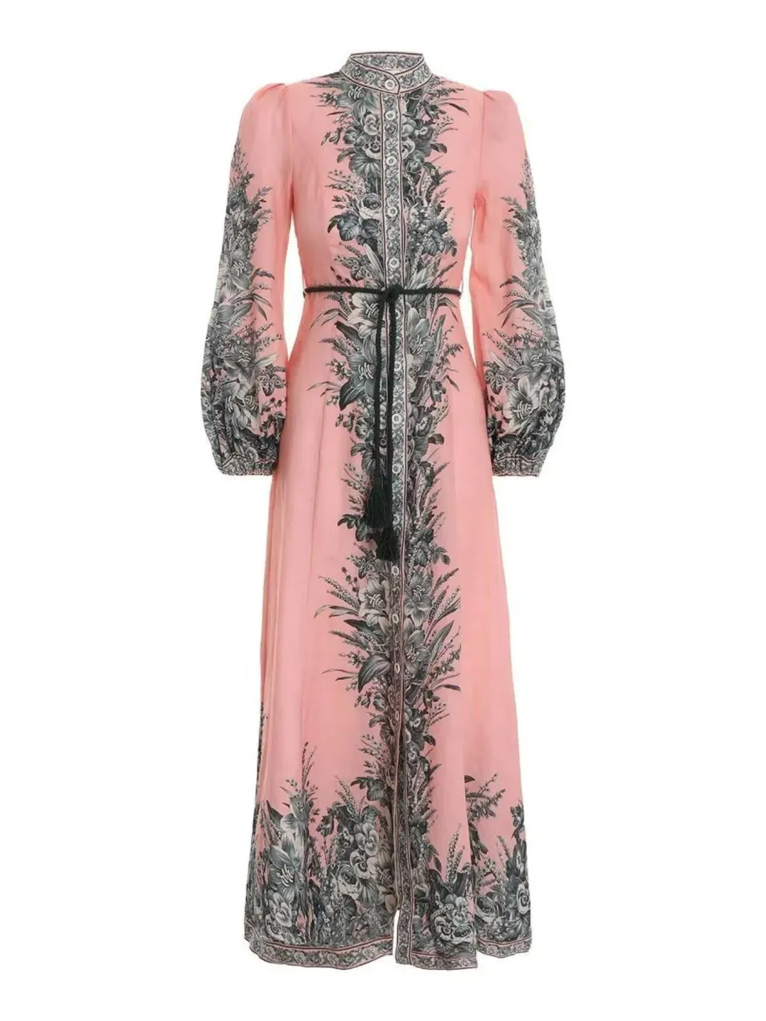 Zimmermann Moonshine Billow Long Sleeve Dress Pink Size 1 / AU 10 for rent on The Volte - main image