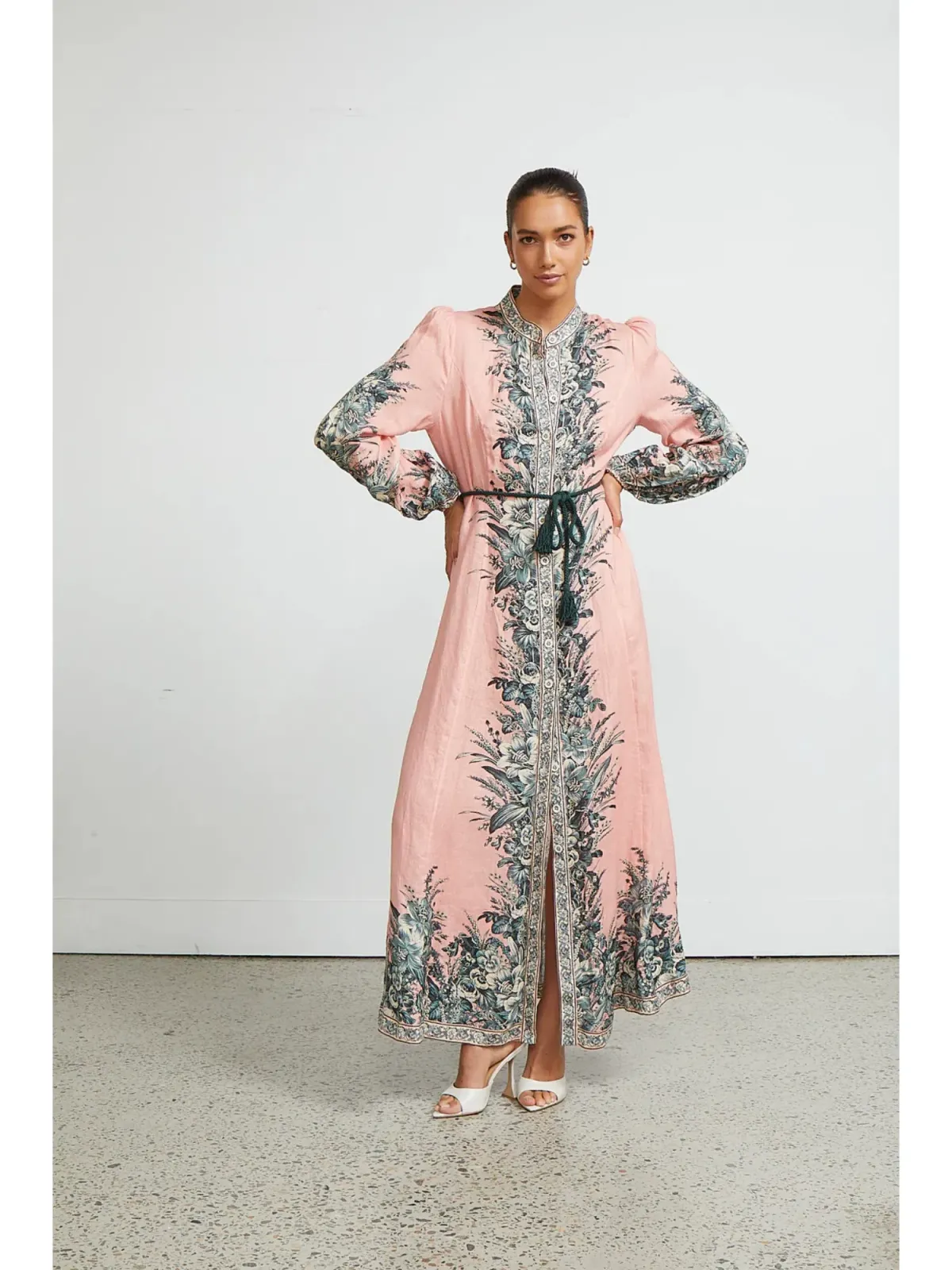 Zimmermann Moonshine Billow Long Sleeve Dress Pink Size 1 / AU 10 - Image 3