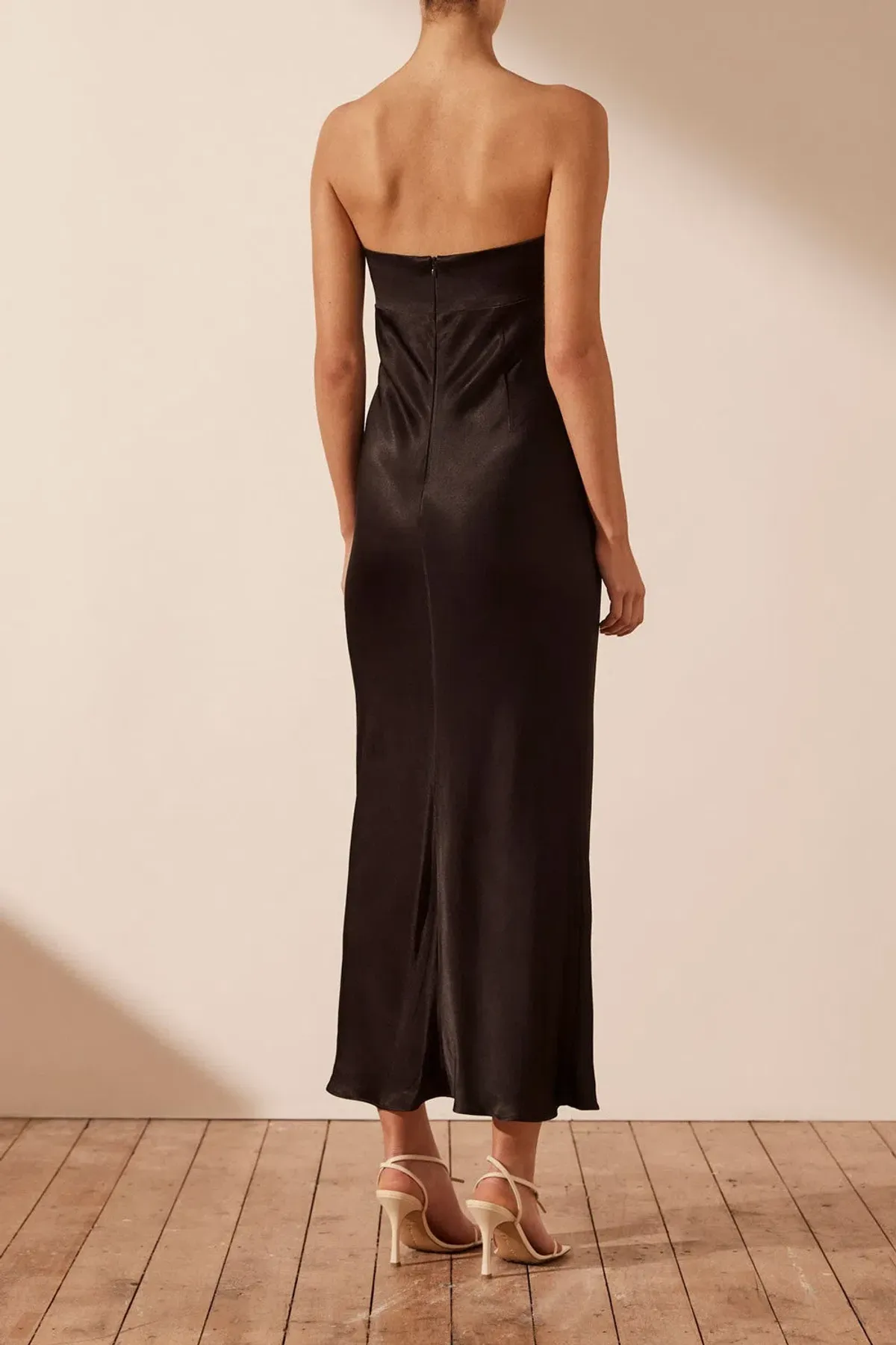Shona Joy Camille Strapless Cutout Midi Dress Black Size 8 - Image 4