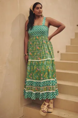 Spell Flora Strappy Maxi Dress Green Multi Size XL / AU 14 for rent on The Volte - image 4