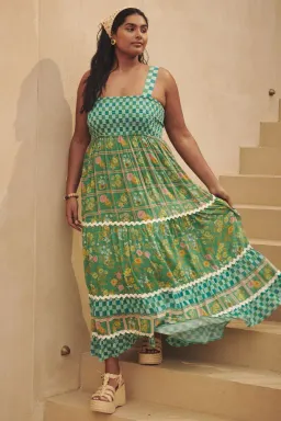 Spell Flora Strappy Maxi Dress Green Multi Size XL / AU 14 for rent on The Volte - image 3
