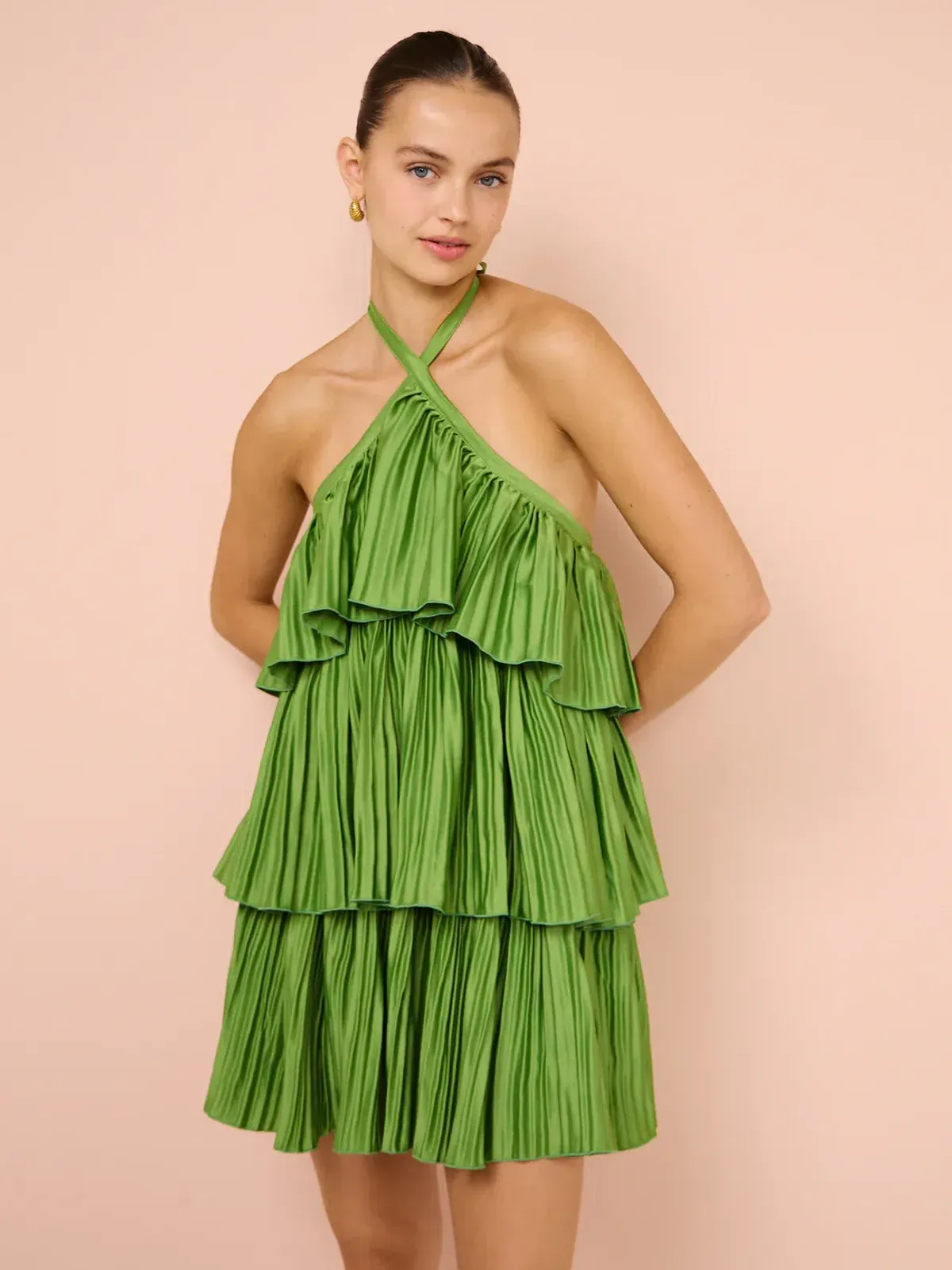 L'Idee Danse Mini Dress In Fern Size 10 - Image 4