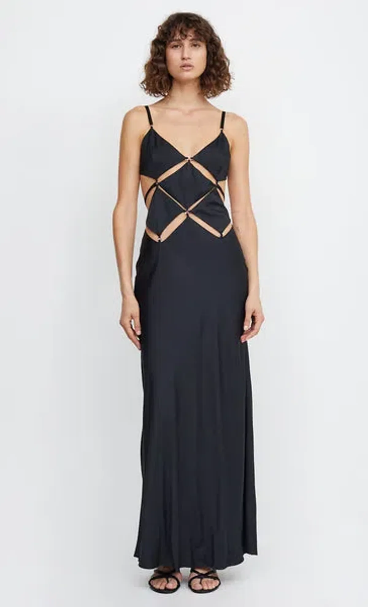 Bec & Bridge Diamond Days Strap Maxi Dress Black Size S / AU 8 - Image 2