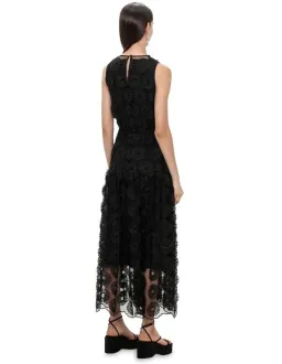 Veronika Maine 3d Floral Midi Dress Black Size 18 for rent on The Volte - image 2