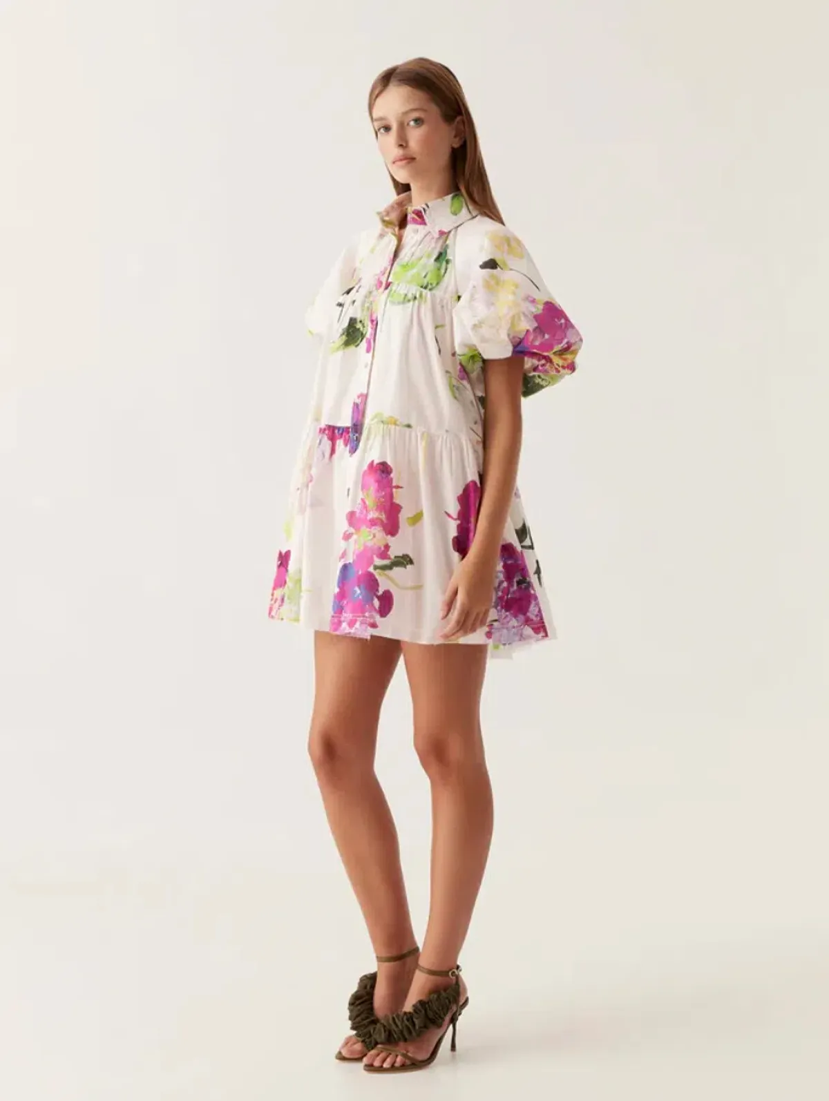 Aje Pablo Smock Mini Dress Wild Hydrangea Size 8 - Image 1