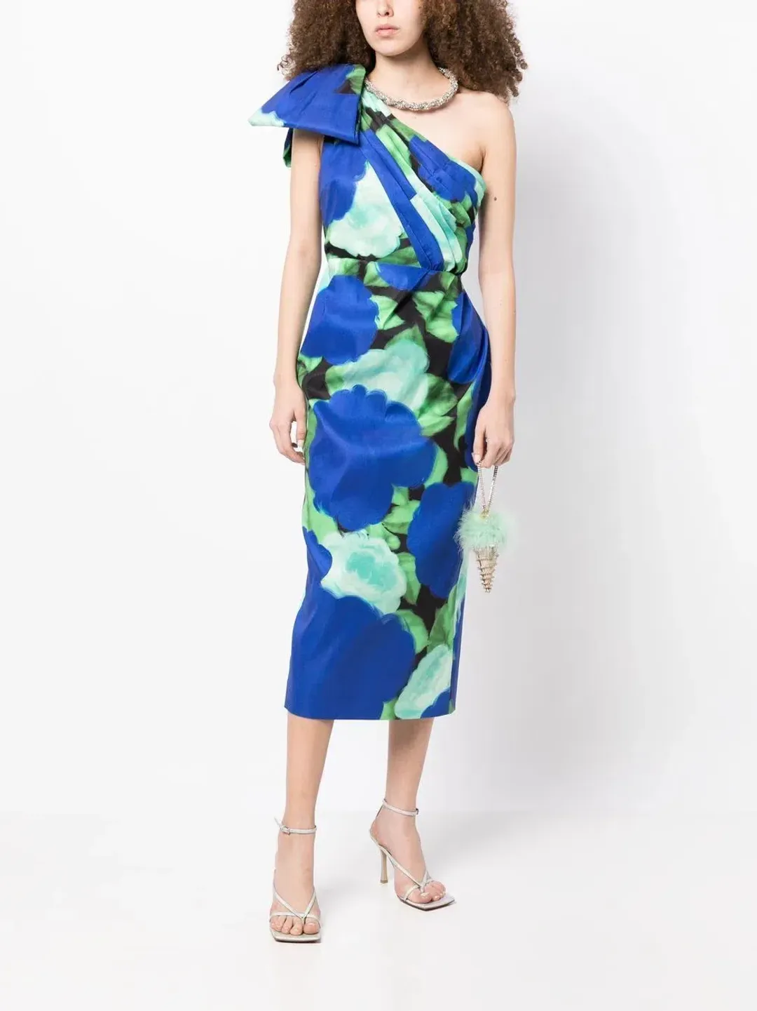 Rachel Gilbert Fauve Midi Dress Electric Floral Print Size 1 / AU 8 for rent on The Volte - main image