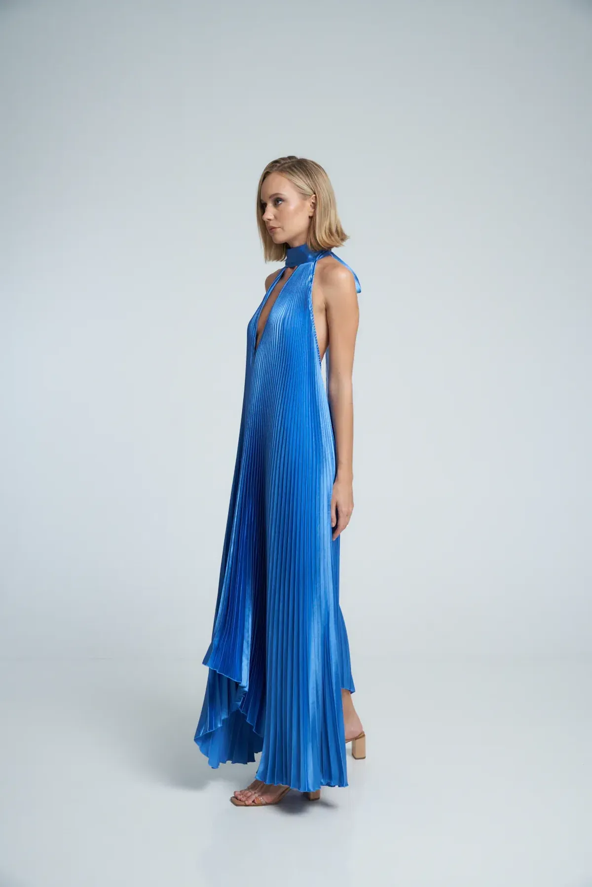 L'idée Opera Gown in Mediterranean Blue Size 8 - Image 3