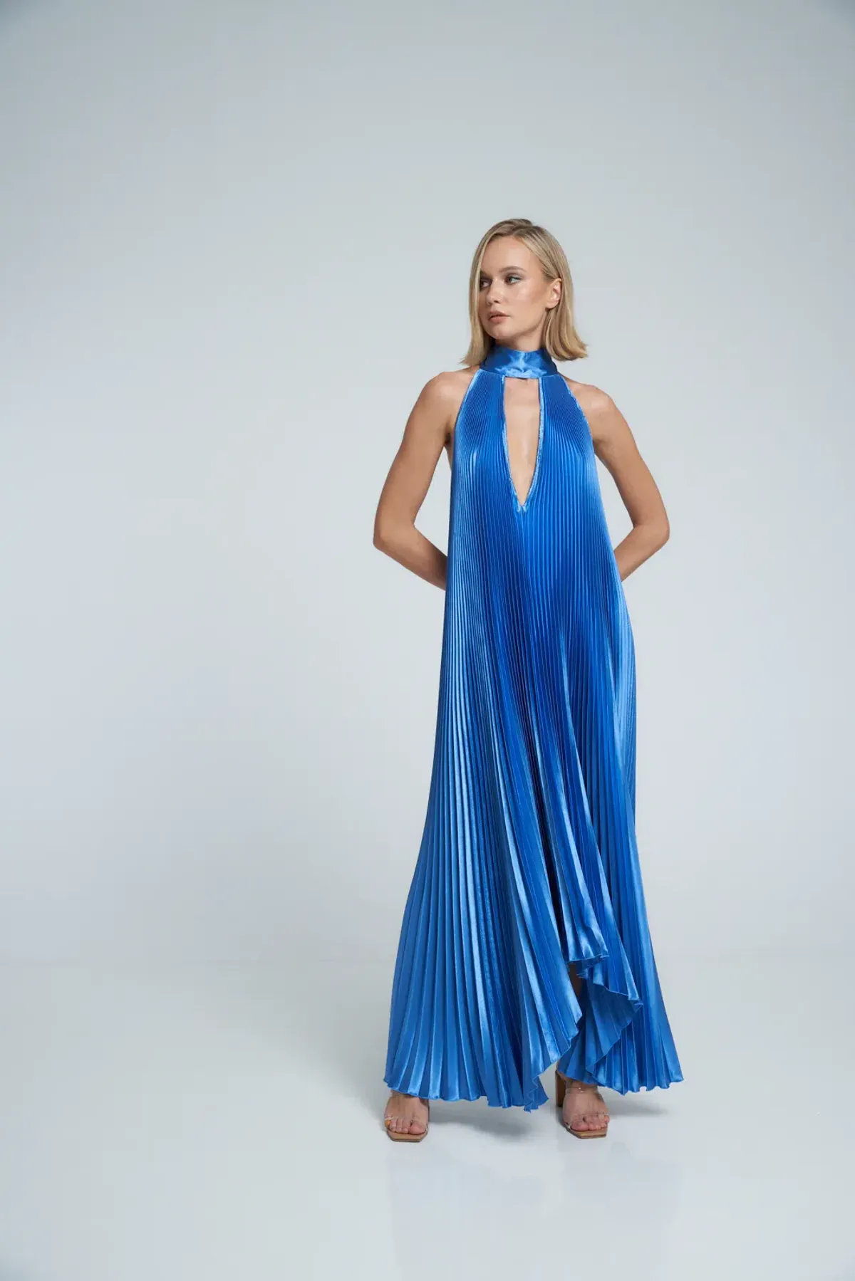 L'idée Opera Gown in Mediterranean Blue Size 8 - Image 1
