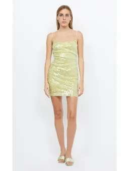 Bec & Bridge Venus Sequin Mini Dress Citrus Size AU 6 for rent on The Volte - image 1