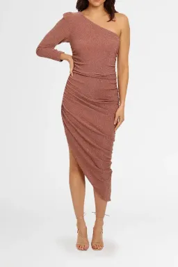 Elle Zeitoune Sabots Dress in Rose Gold Size 10 for rent on The Volte - image 4
