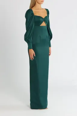 Elle Zeitoune Sweetheart Maxi Dress in Forest Green Size 8 for rent on The Volte - image 2