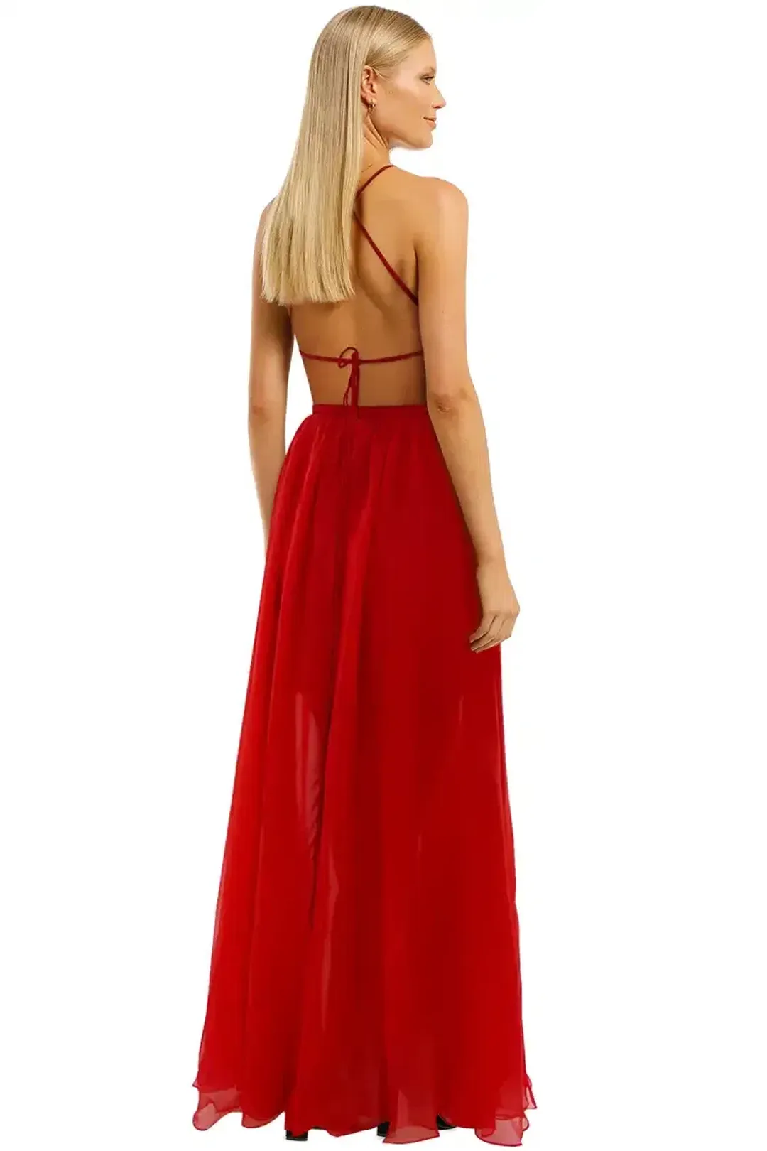 Fame and Partners Mildred Maxi Dress in Red Size 12 for rent on The Volte - main image