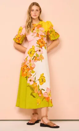 Alemais Silas Midi Dress Floral Size AU 16 for rent on The Volte - image 6