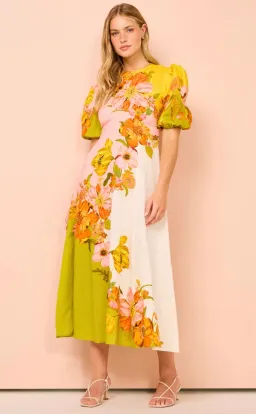 Alemais Silas Midi Dress Floral Size AU 16 for rent on The Volte - image 2