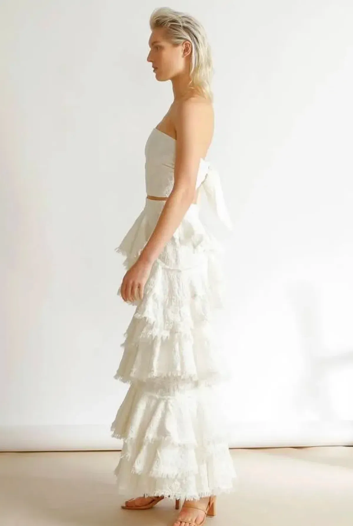 Ixiah the Label Carmellia Bandeau and Skirt Set Ivory Size 8 - Image 2