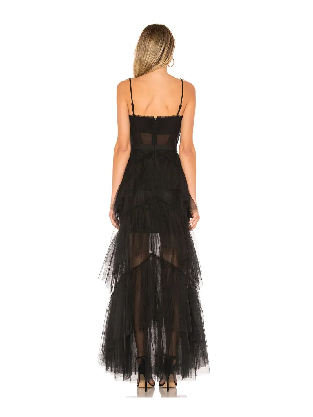 BCBGMAXAZRIA Tulle Gown Black Size 14 for rent on The Volte - main image