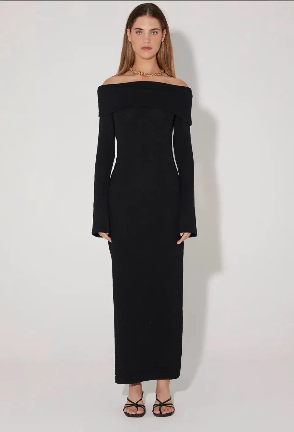 Hansen and Gretel Belair Knit Midi Dress Black Size S/ Au 8 - Image 1