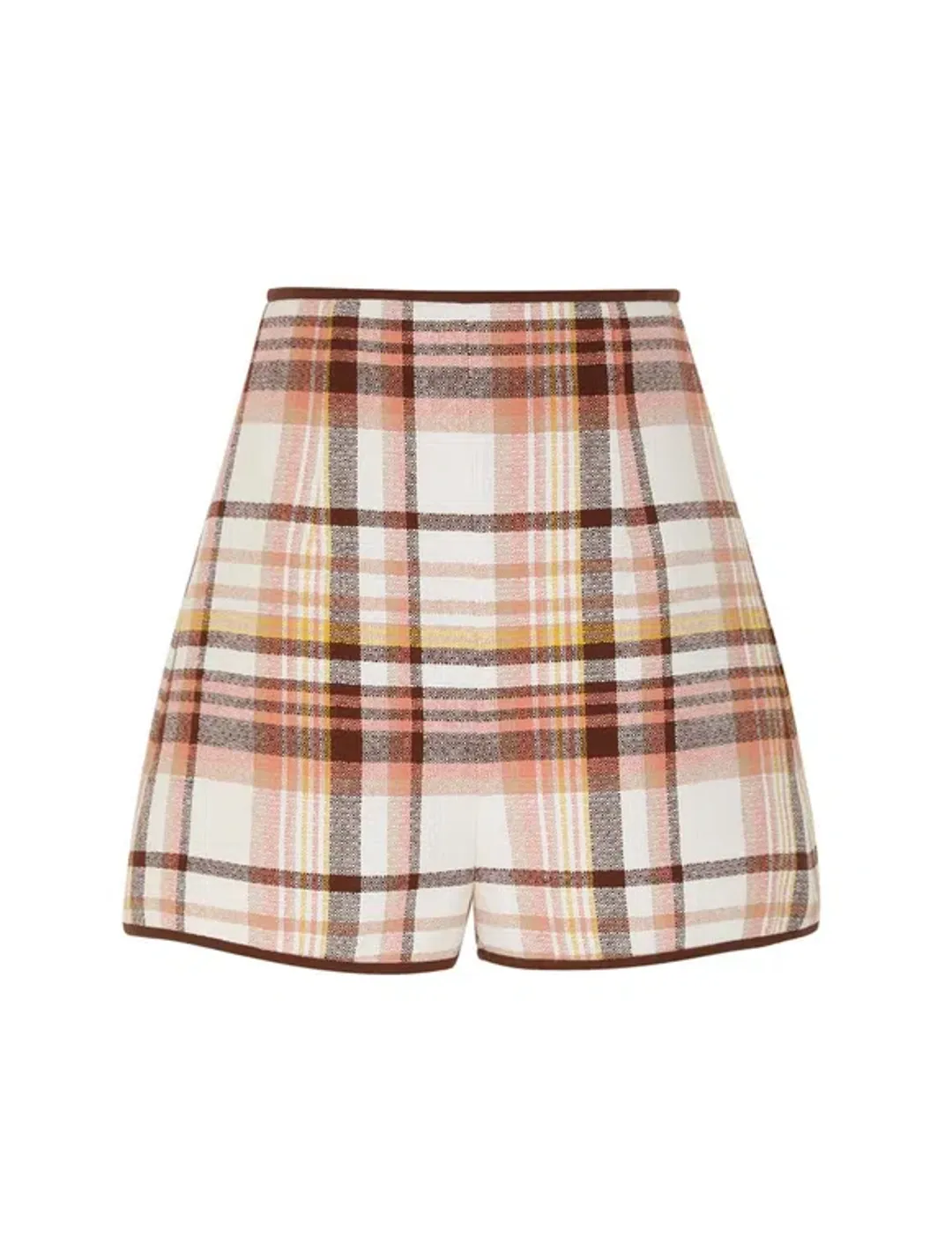 Zimmermann The Matchmaker Check Bow Bodice Size 0/Au 8 and Dance Short Size 1/Au 10 Set in Cream Check for rent on The Volte - main image
