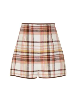 Zimmermann The Matchmaker Check Bow Bodice Size 0/Au 8 and Dance Short Size 1/Au 10 Set in Cream Check for rent on The Volte - image 3