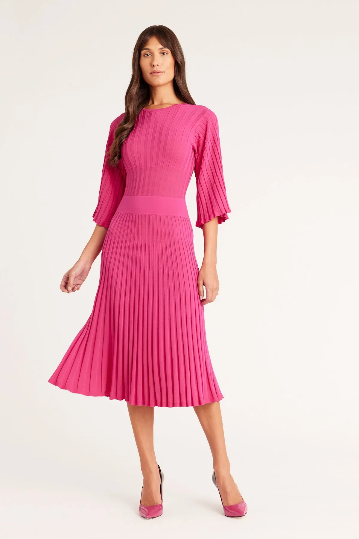 Perri Cutten Priscilla Knit Dress Pink Size 12 - Image 1