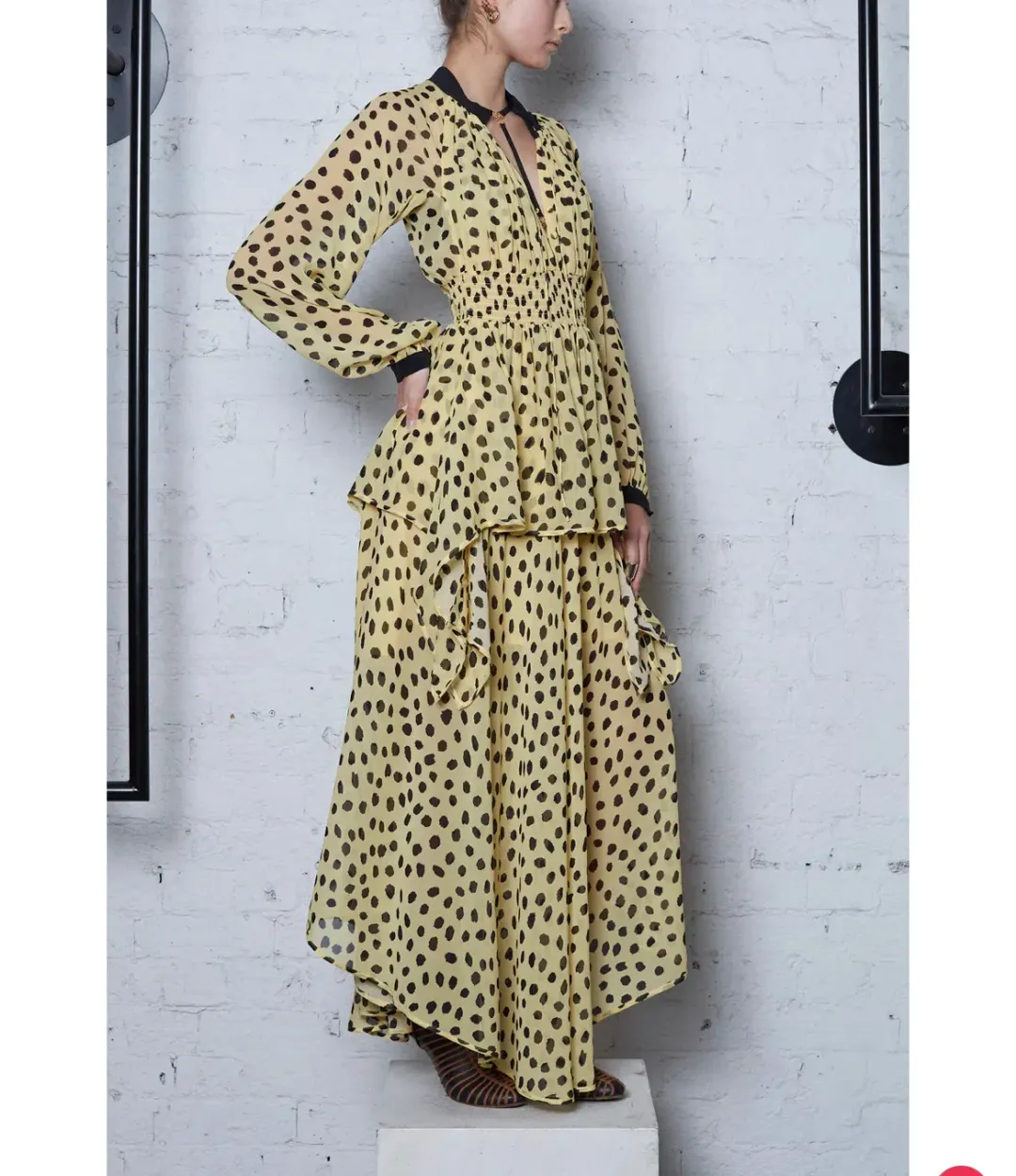 Ecology Layered Dress Black Spot Size 6 for rent on The Volte - main image