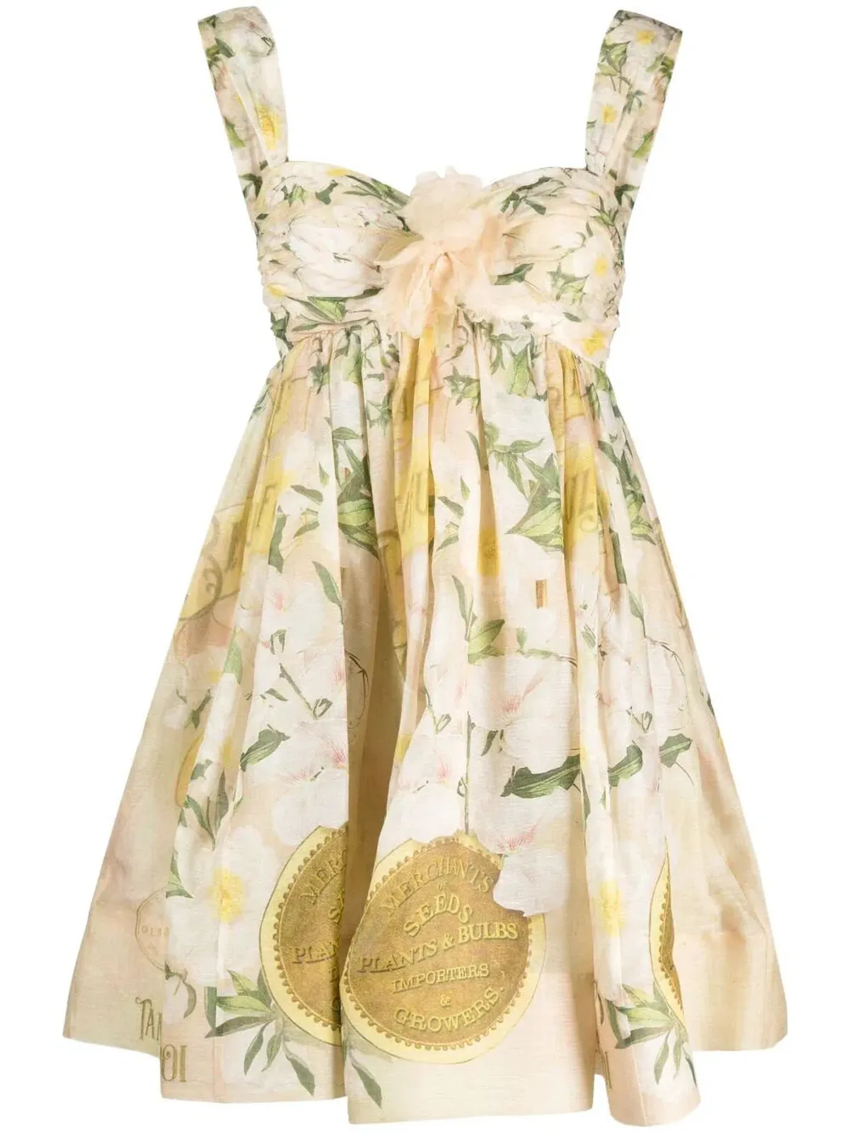 Zimmermann Coaster Strapless Ruched Mini Dress Blush Garden Size 1/AU 10 - Image 3