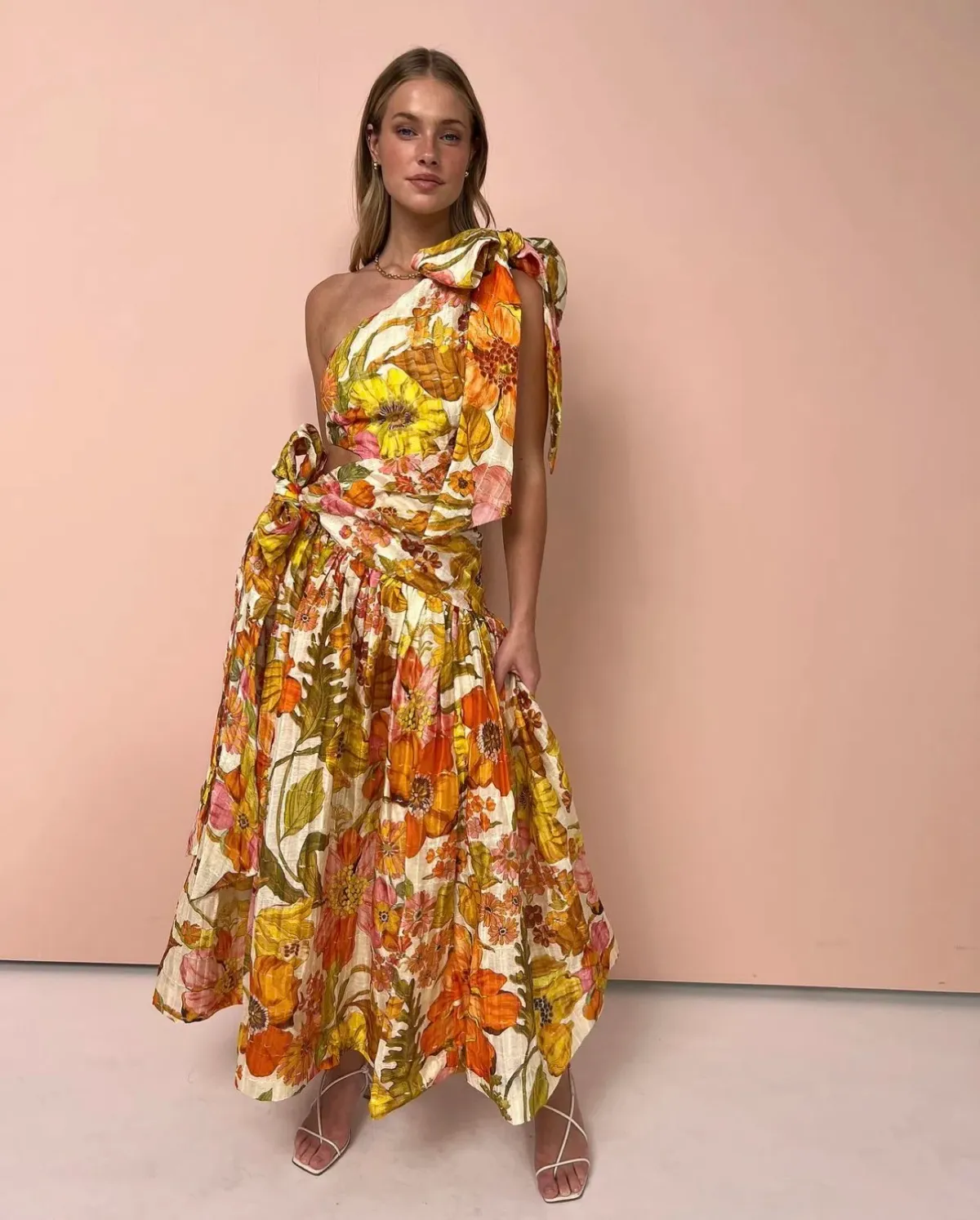 Alemais Silas One Shoulder Gown in Multi Size 8 - Image 2