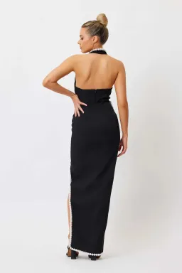 Bianca & Bridgett Laura Pearl Dress Black Size 6 for rent on The Volte - image 2