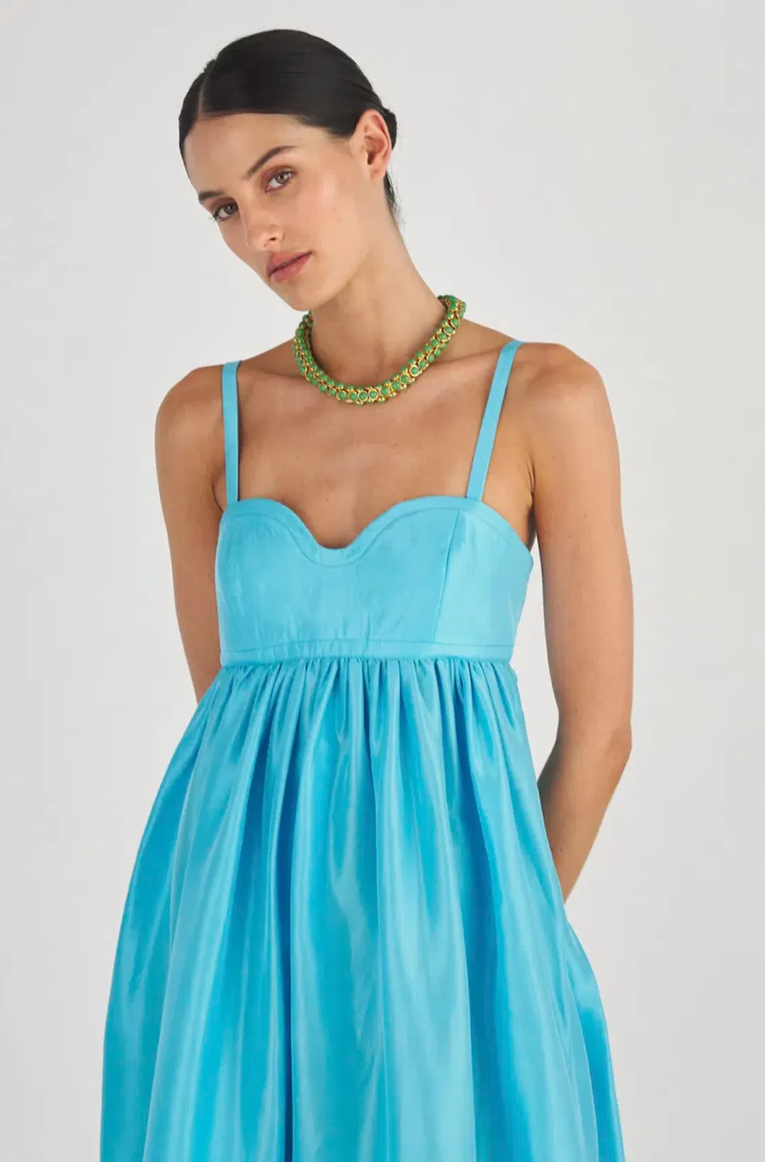 The Oroton Bodice Detail Gown Blue Size 16 for rent on The Volte - main image