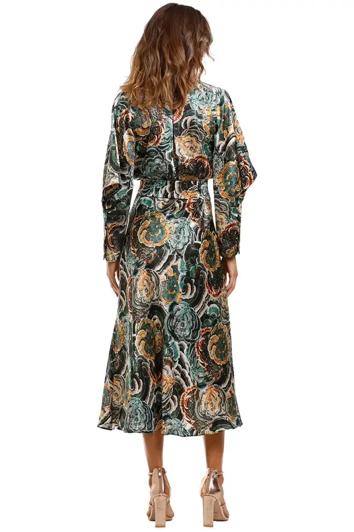 Ginger & Smart Underworld Wrap Midi Dress Floral Size 12 - Image 3
