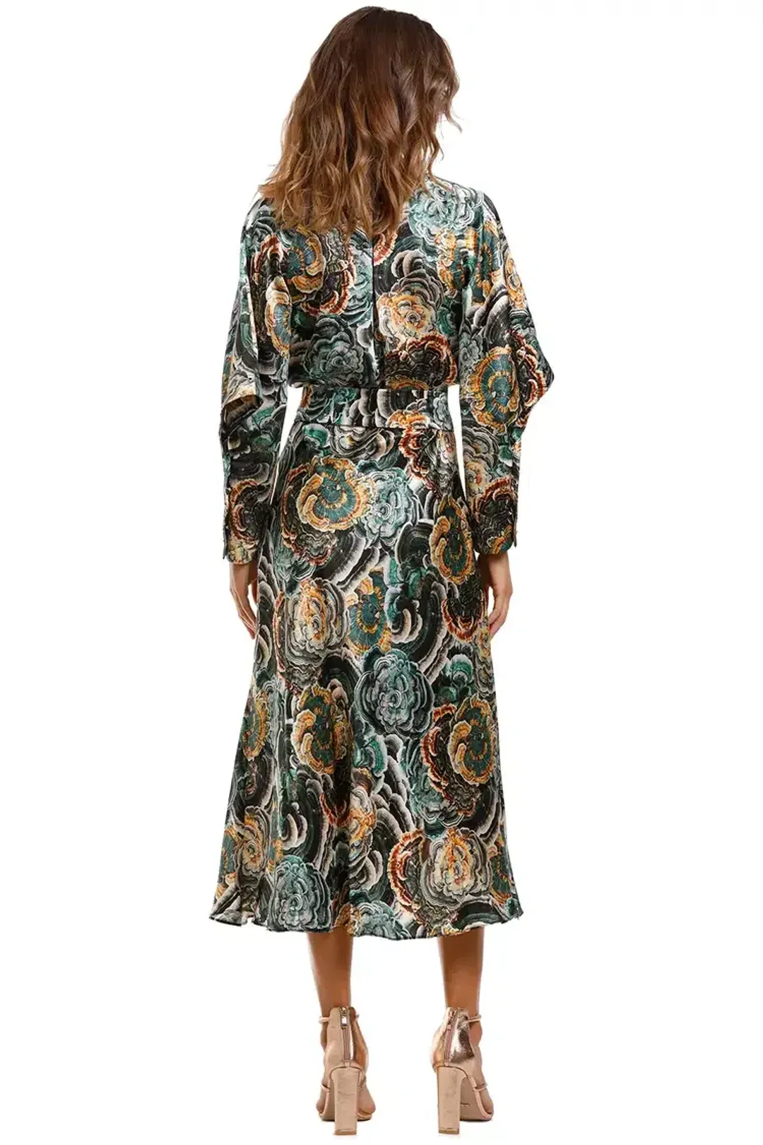 Ginger & Smart Underworld Wrap Midi Dress Floral Size 16 for rent on The Volte - main image