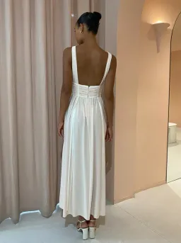 Bec & Bridge Gwen Maxi Dress in Shell Size 12 for rent on The Volte - image 3