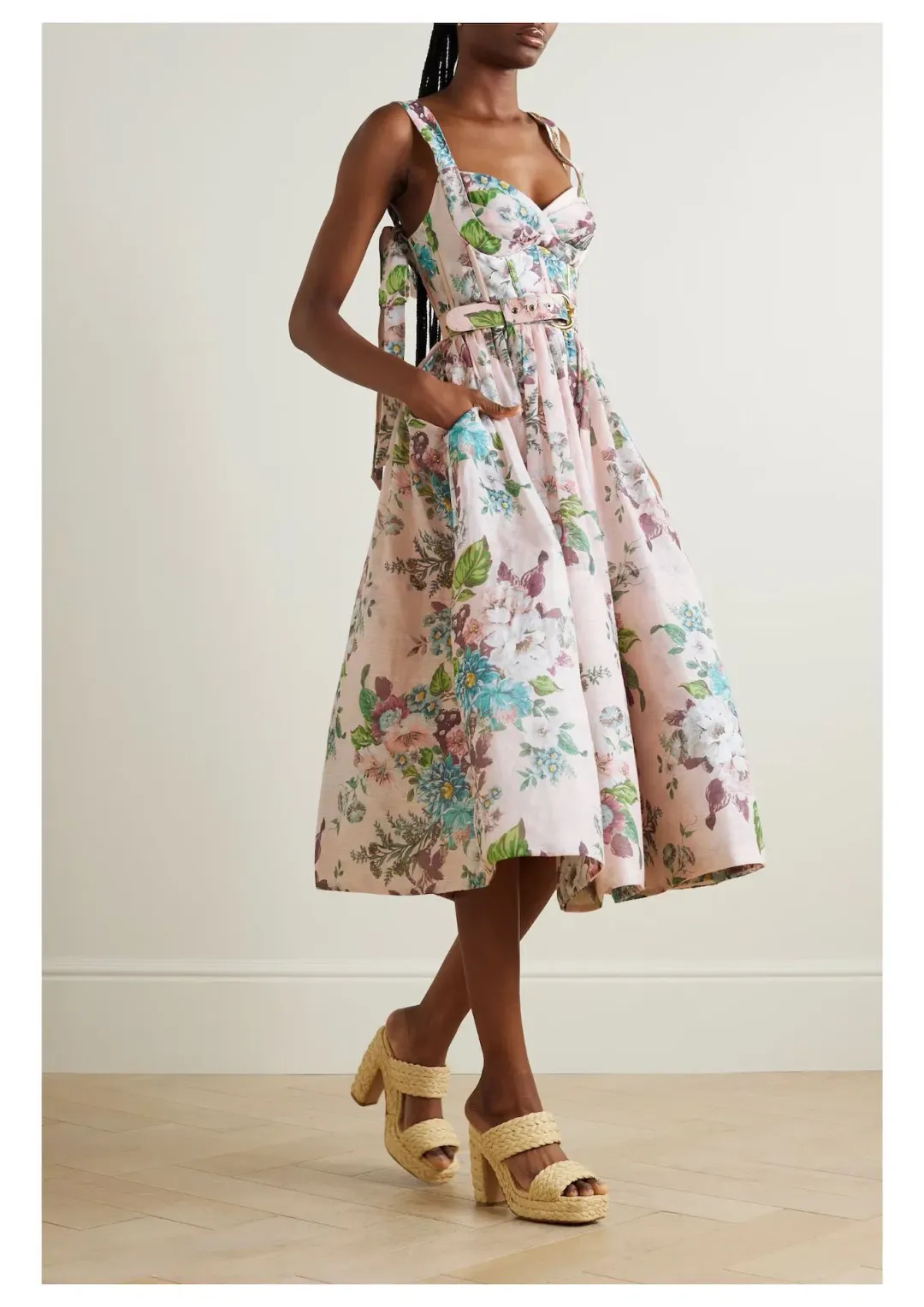 Zimmermann Matchmaker Midi Dress Floral Size 1 / AU 10 for rent on The Volte - main image