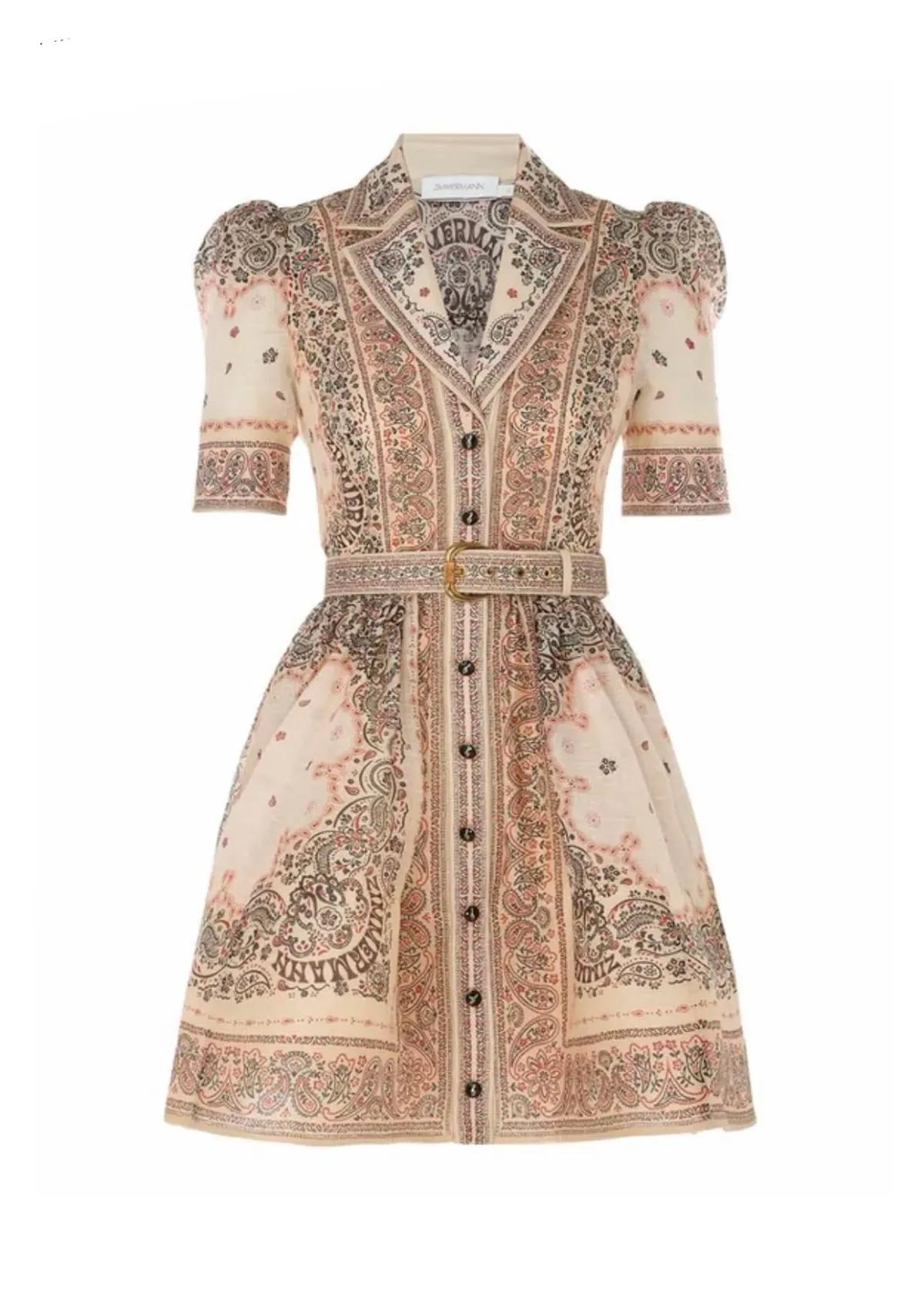 Zimmermann Matchmaker Mini Shirt Dress Multi Size 2 / AU 12 - Image 2