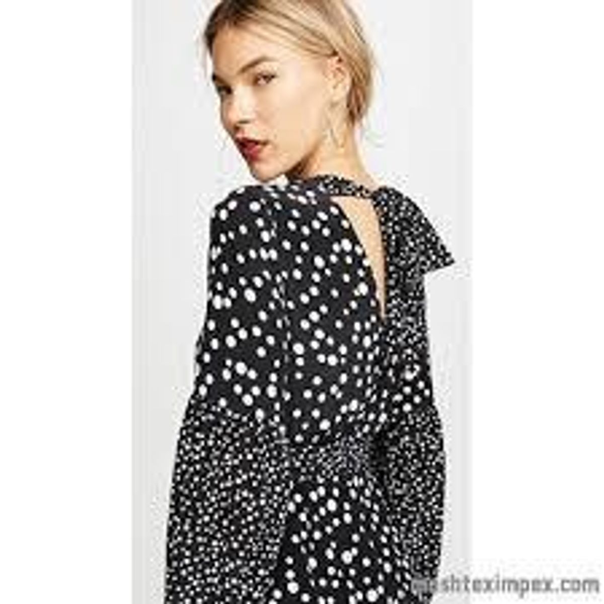 Rixo Anna Disco Spot Silk Dress - Image 2