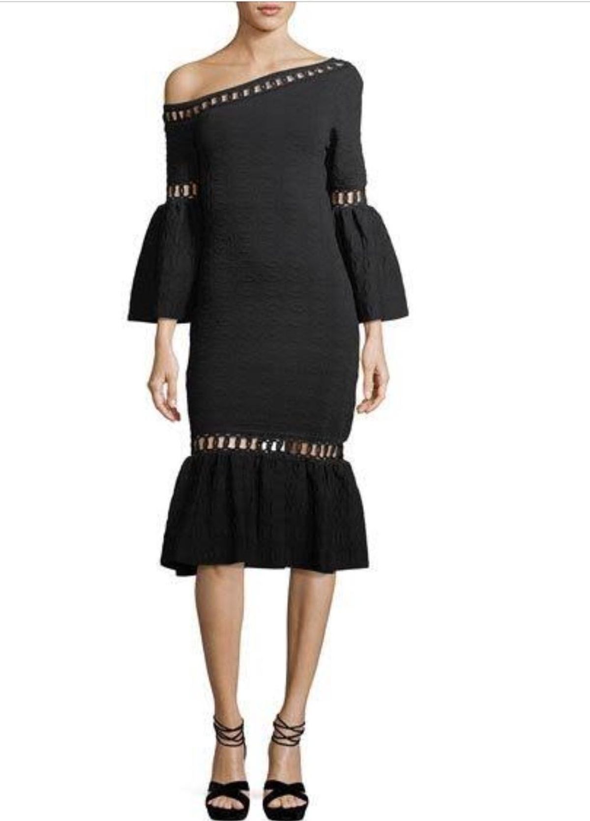 Jonathan Simkhai Chain Link knit Fit and Flare Midi Dress - Image 1