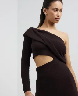 Camilla and Marc Javier Knit Dress Brow Size S/ AU 6 for rent on The Volte - image 3